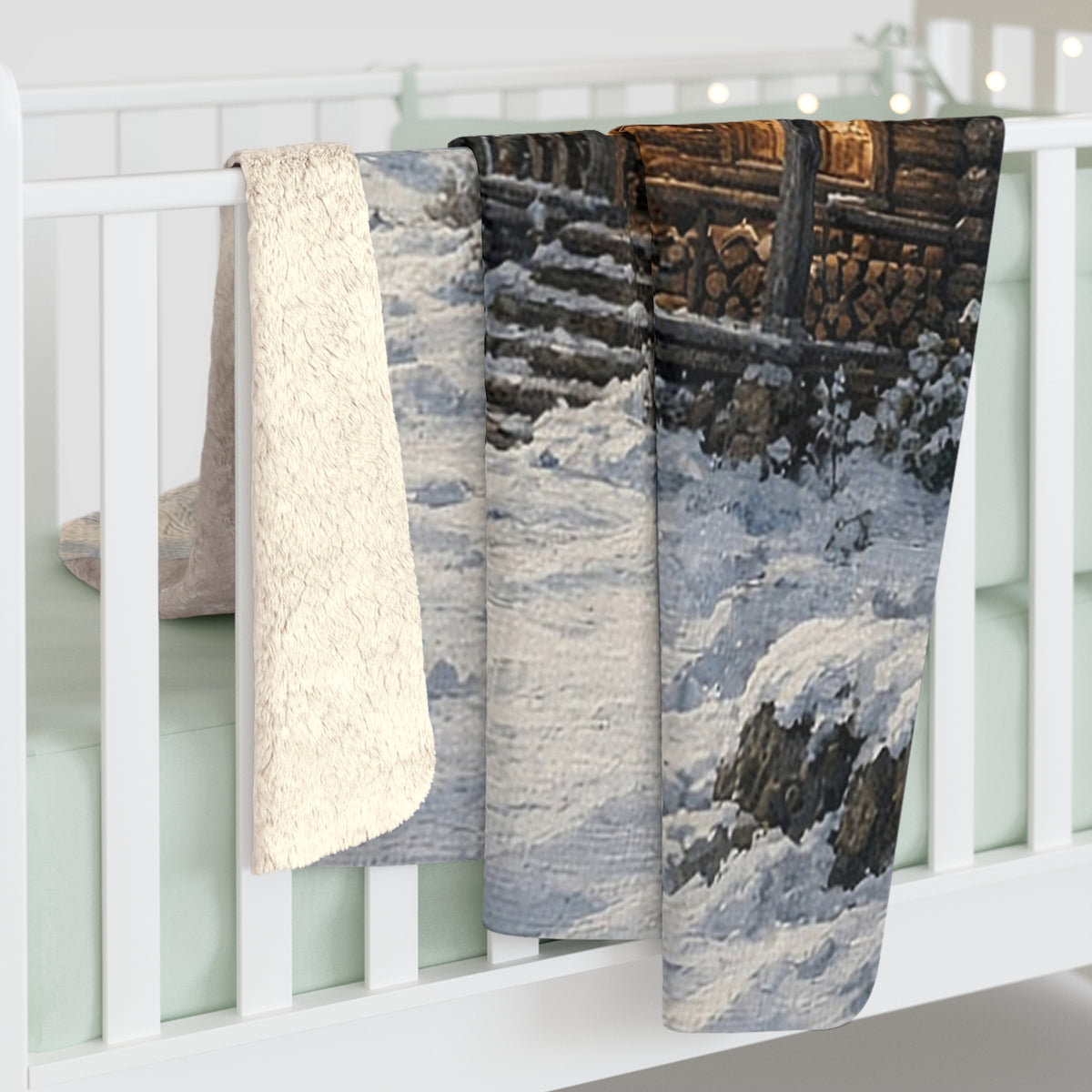 Hunting Camp Snow Sherpa Throw