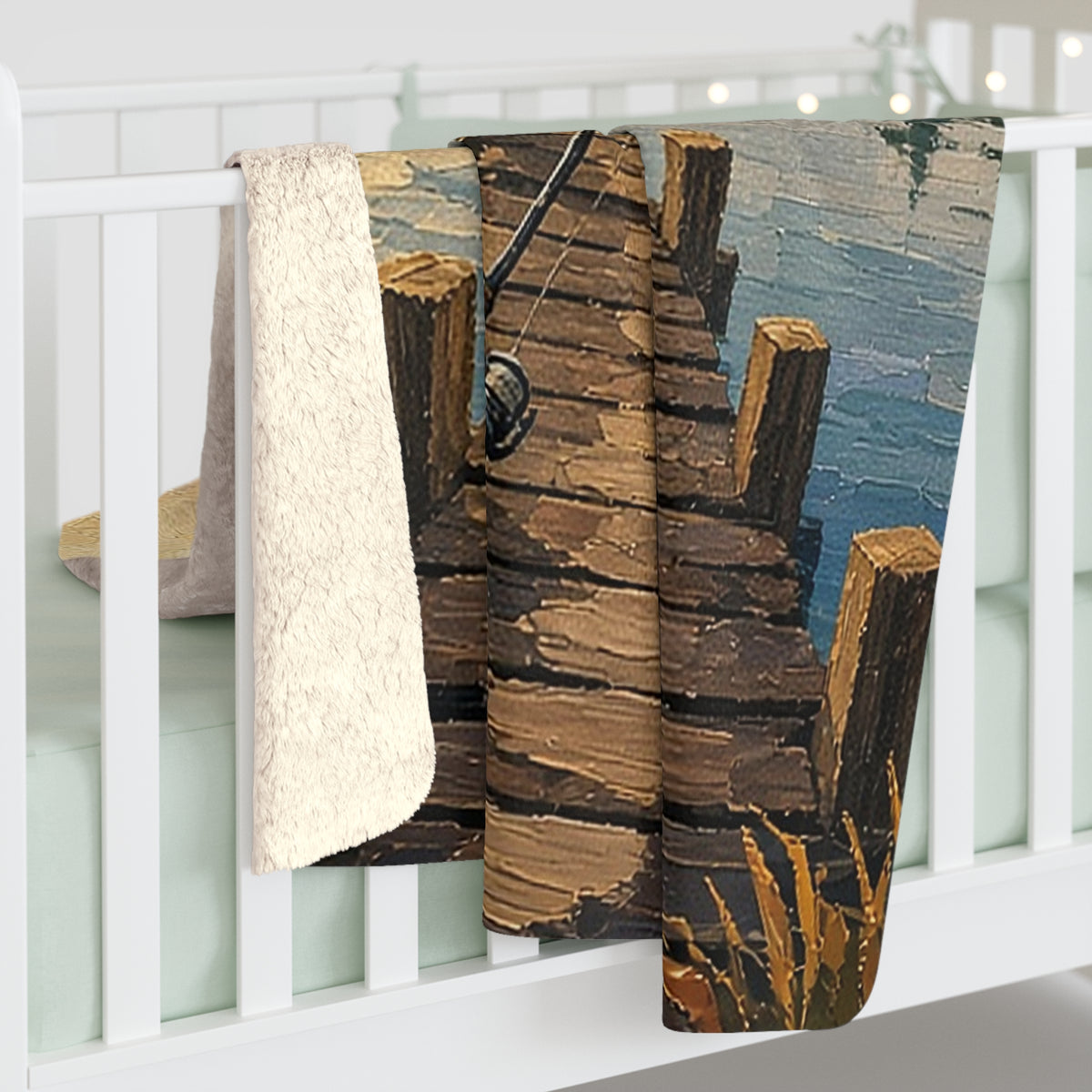 Fishing Dock Sherpa Throw