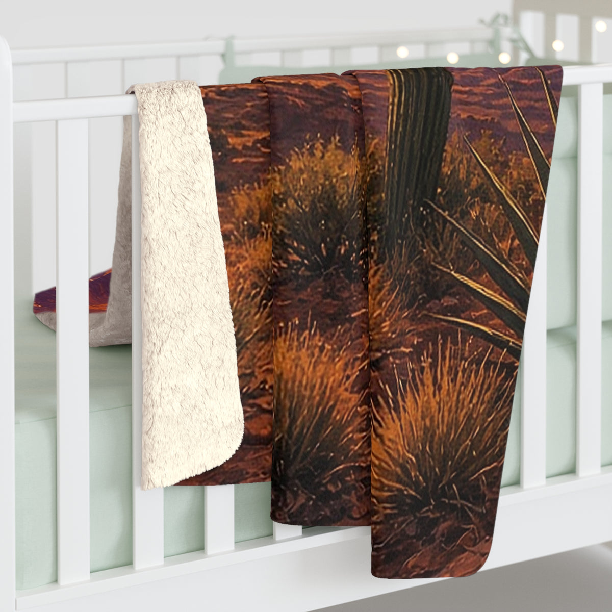 Desert Mesa Sunset Sherpa Throw