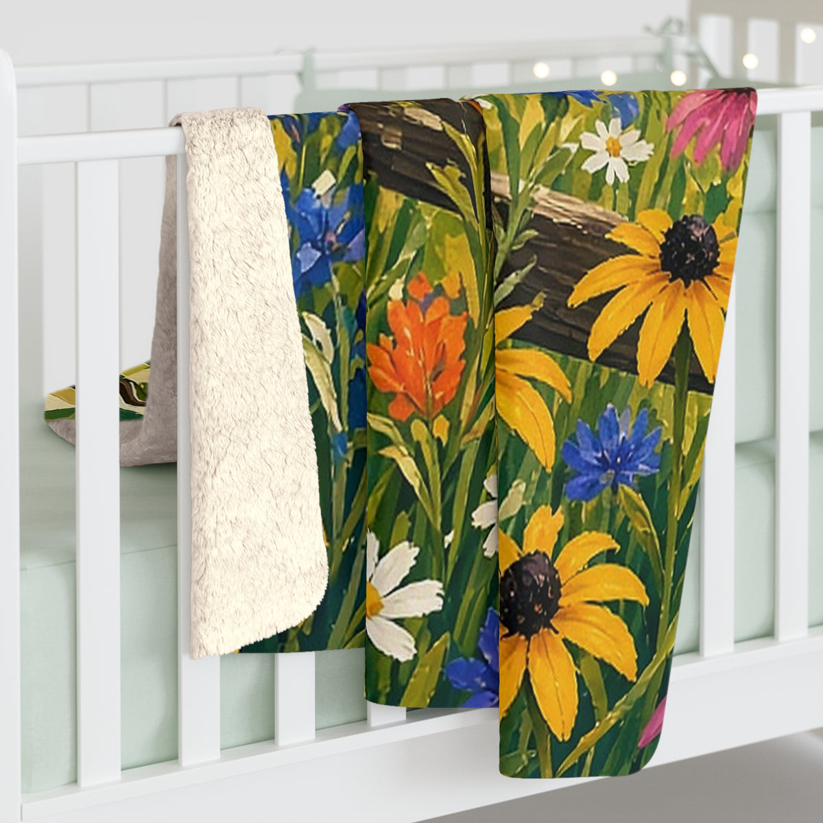 Songbirds and Wildflowers Sherpa Throw