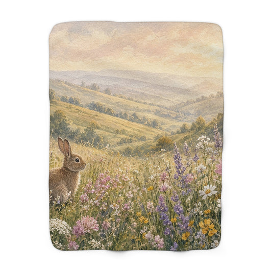 Easter Meadow Sherpa Throw