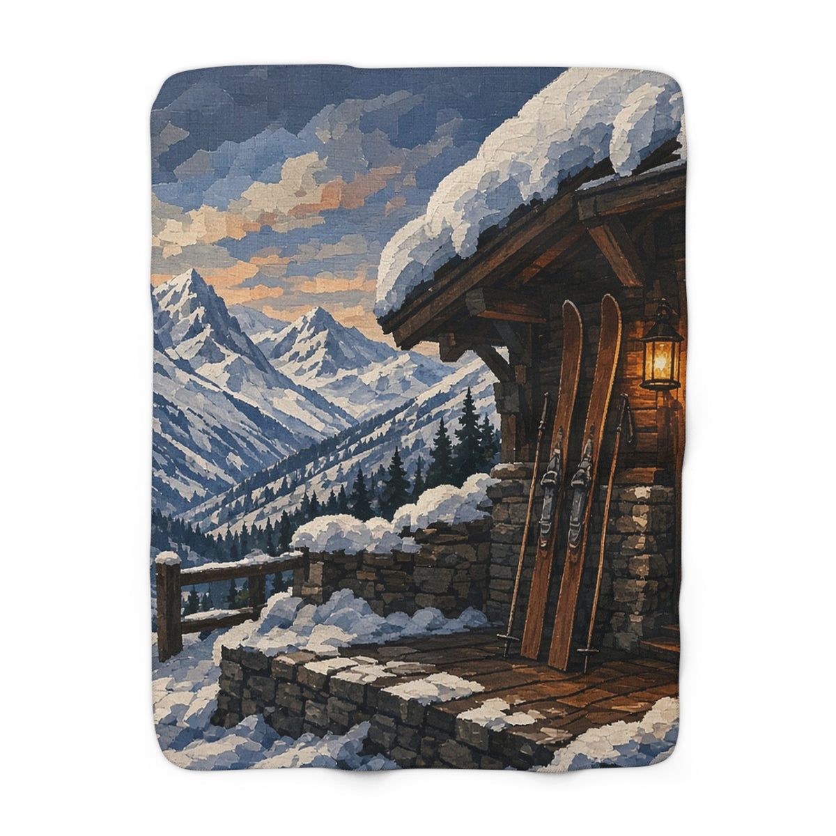 Ski Chalet Sherpa Throw