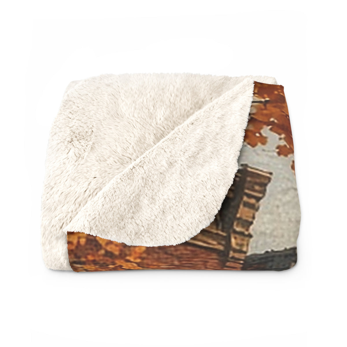 Autumn Main Street Sherpa Throw