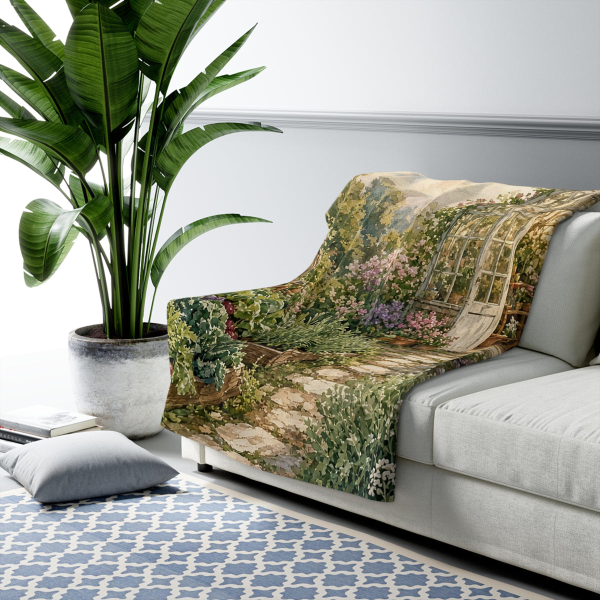 Kitchen Garden Greenhouse Sherpa Throw
