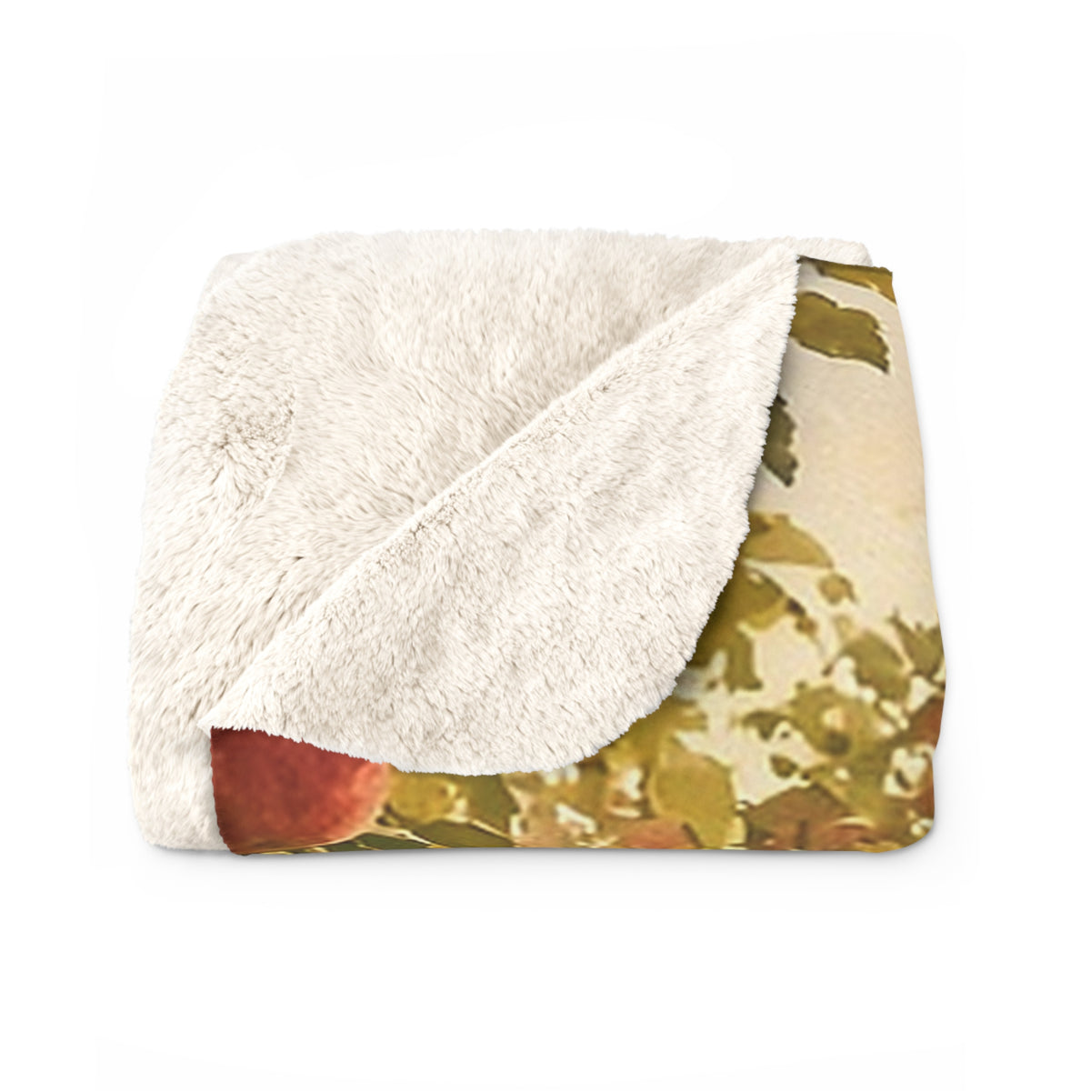 Golden Orchard Path Sherpa Throw
