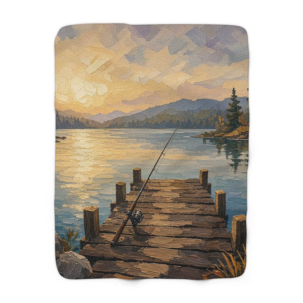 Fishing Dock Sherpa Throw