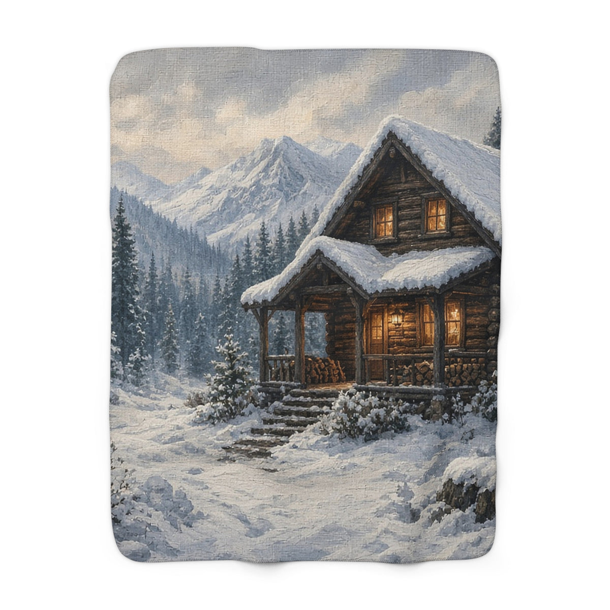Hunting Camp Snow Sherpa Throw