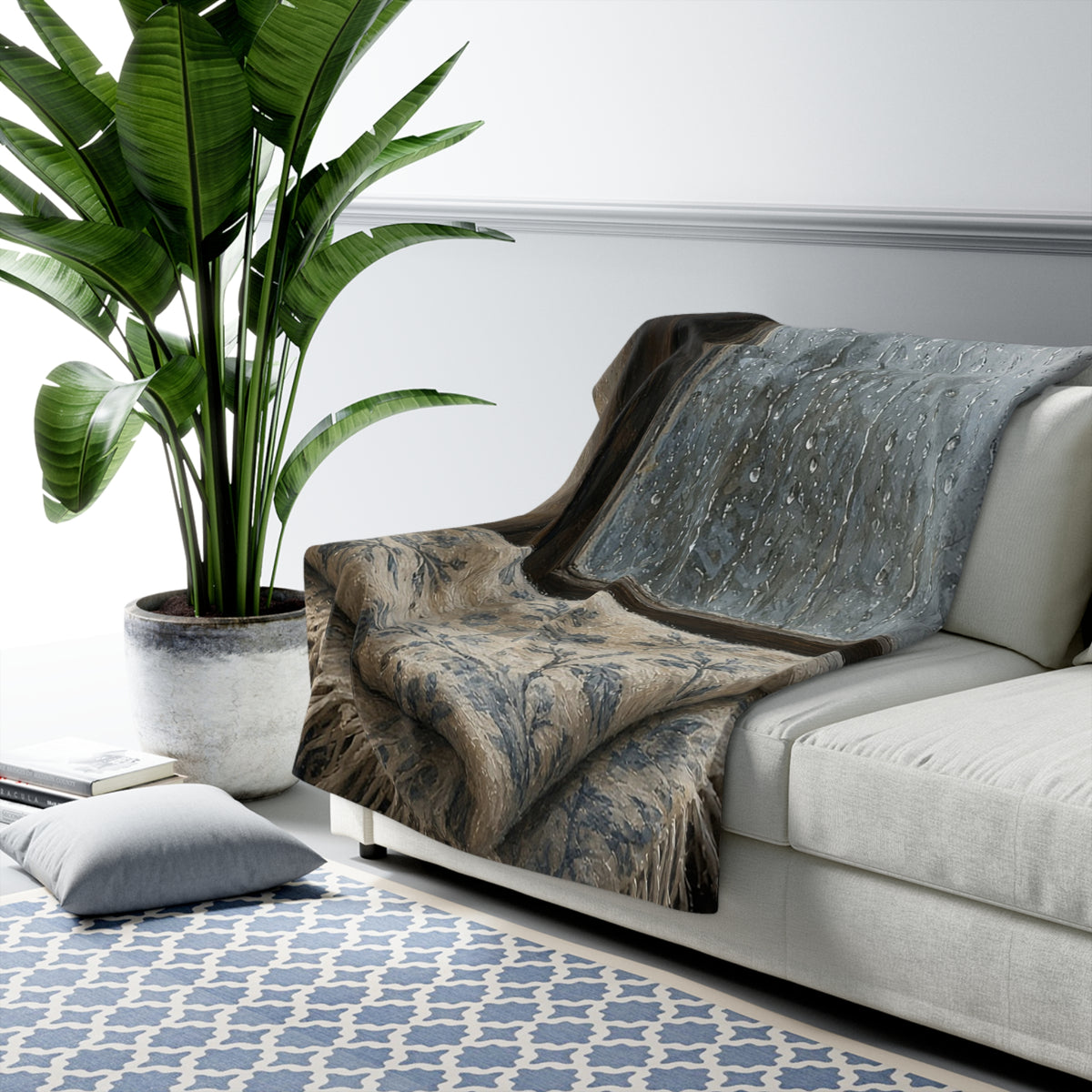 Rainy Window Seat Sherpa Throw