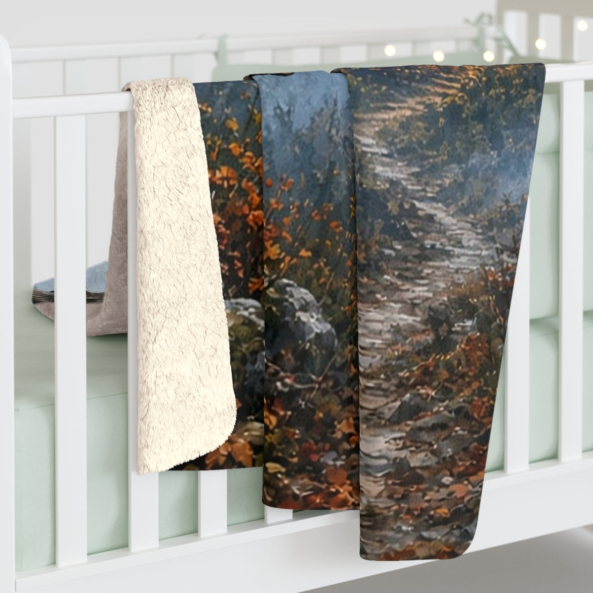 Personalized Cabin Trail Sign Sherpa Throw