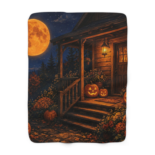 Harvest Moon Porch Sherpa Throw