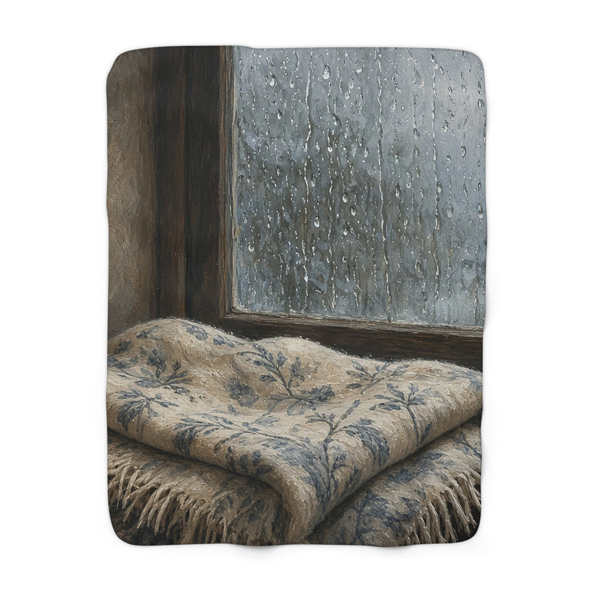 Rainy Window Seat Sherpa Throw