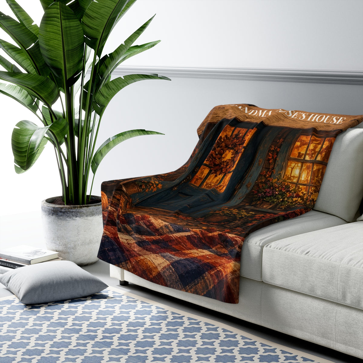 Personalized Grandma's House Sherpa Throw