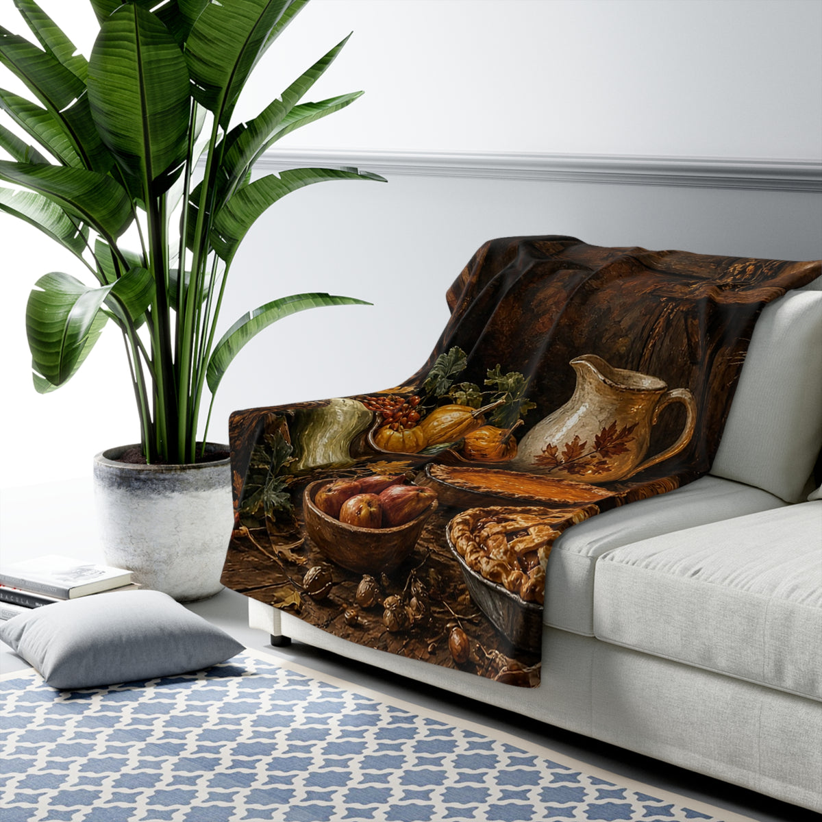 Thanksgiving Kitchen Sherpa Throw