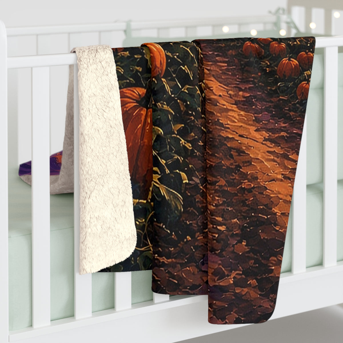 Pumpkin Lane Dusk Sherpa Throw