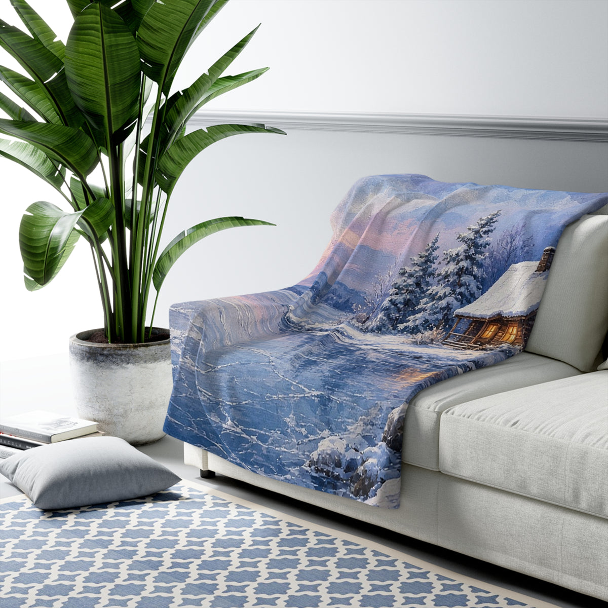 Ice Lake Cabin Sherpa Throw