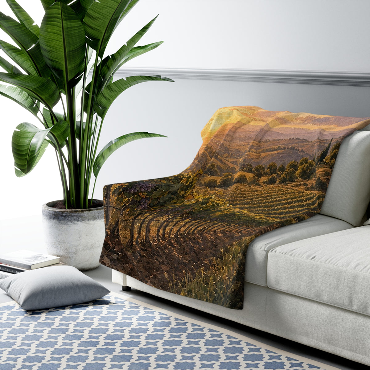 Vineyard Evening Sherpa Throw