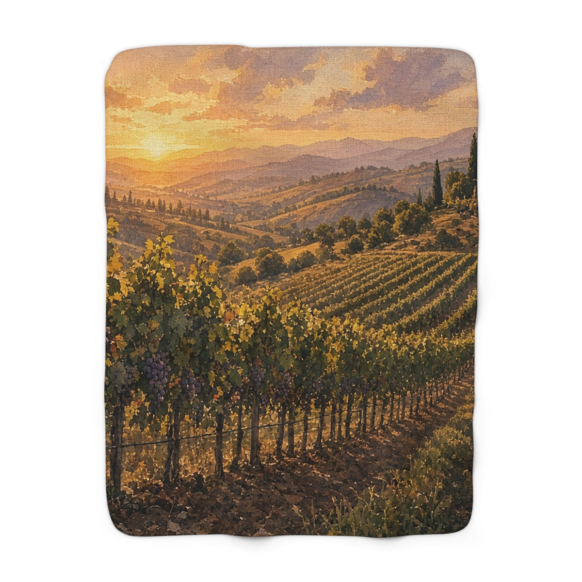 Vineyard Evening Sherpa Throw