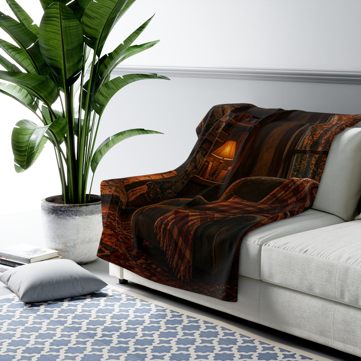 Lodge Window Seat Sherpa Throw