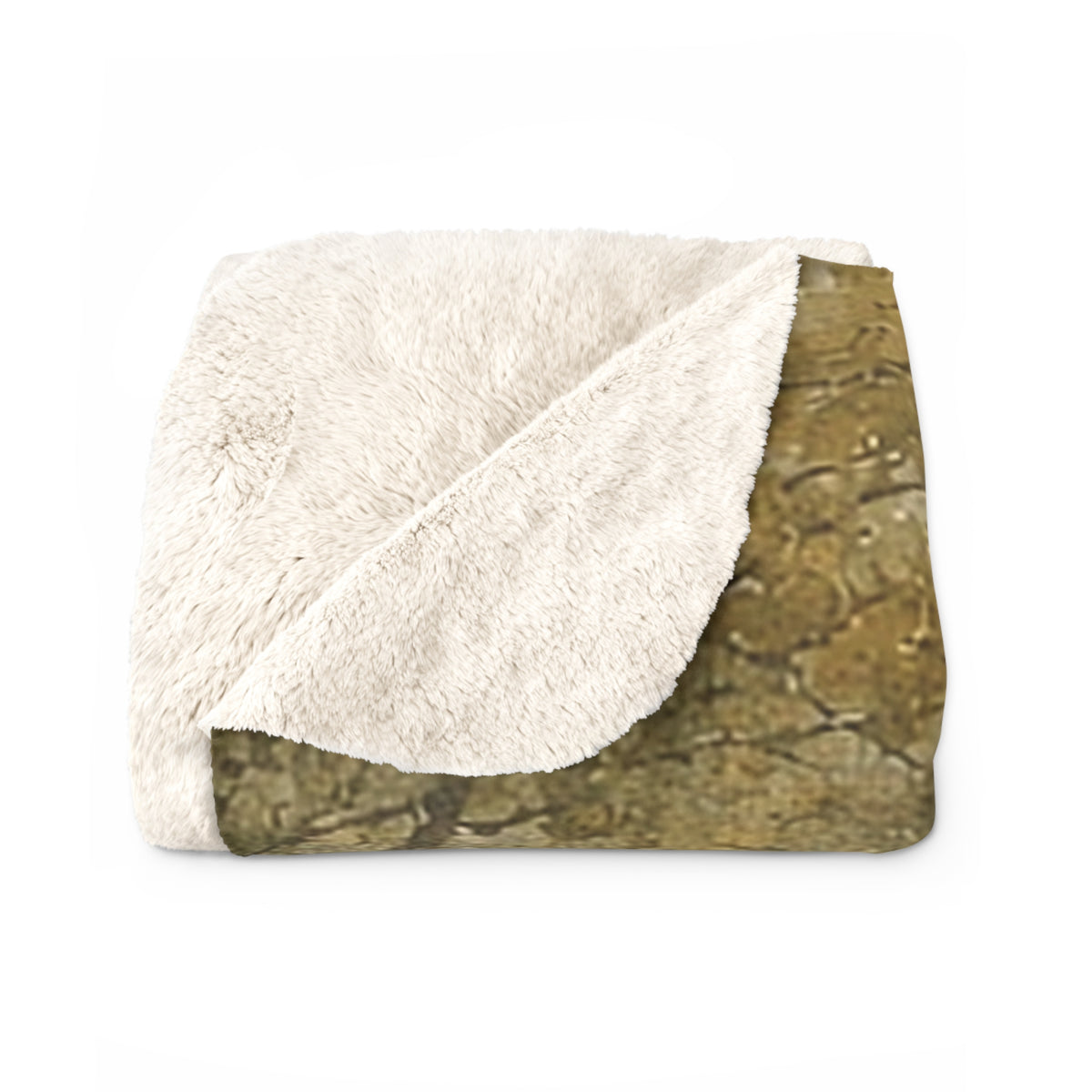 Foggy Forest Path Sherpa Throw
