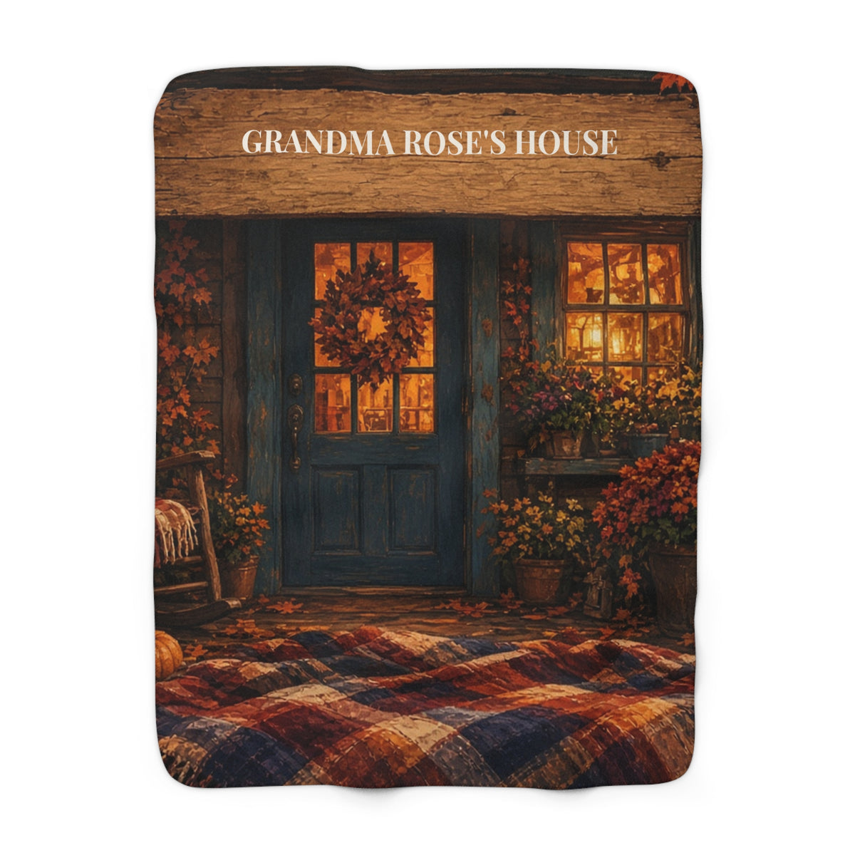 Personalized Grandma's House Sherpa Throw