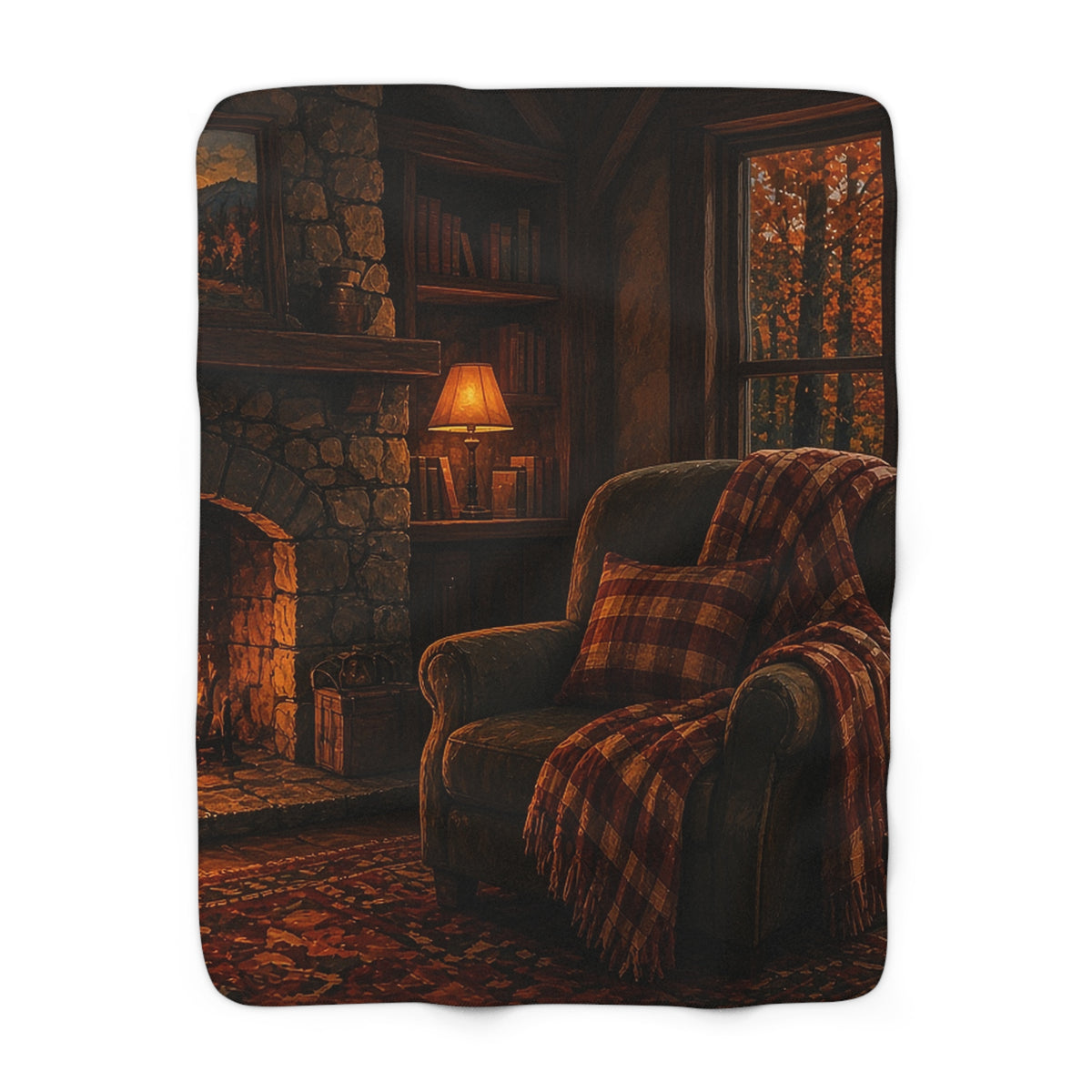 Lodge Window Seat Sherpa Throw