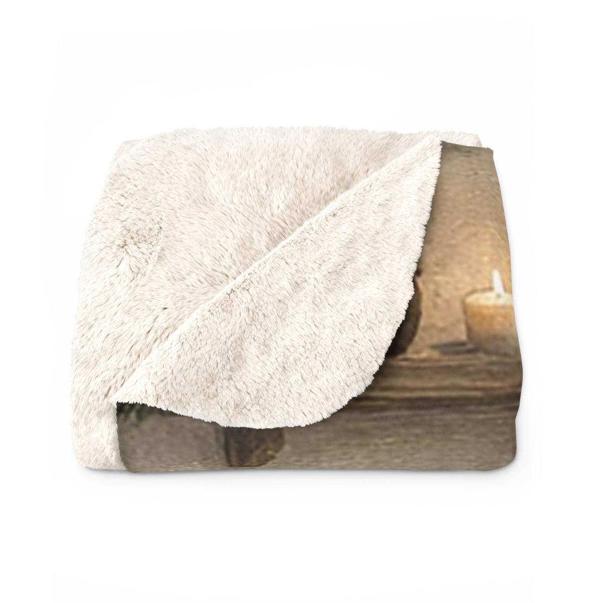 Scandinavian Winter Interior Sherpa Throw