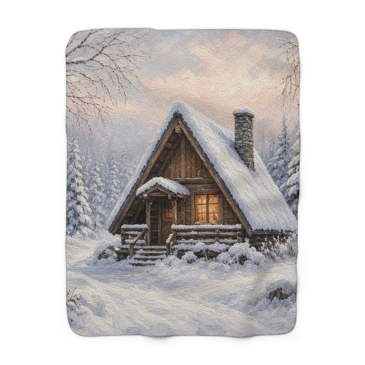 Nordic Cabin Snow Sherpa Throw