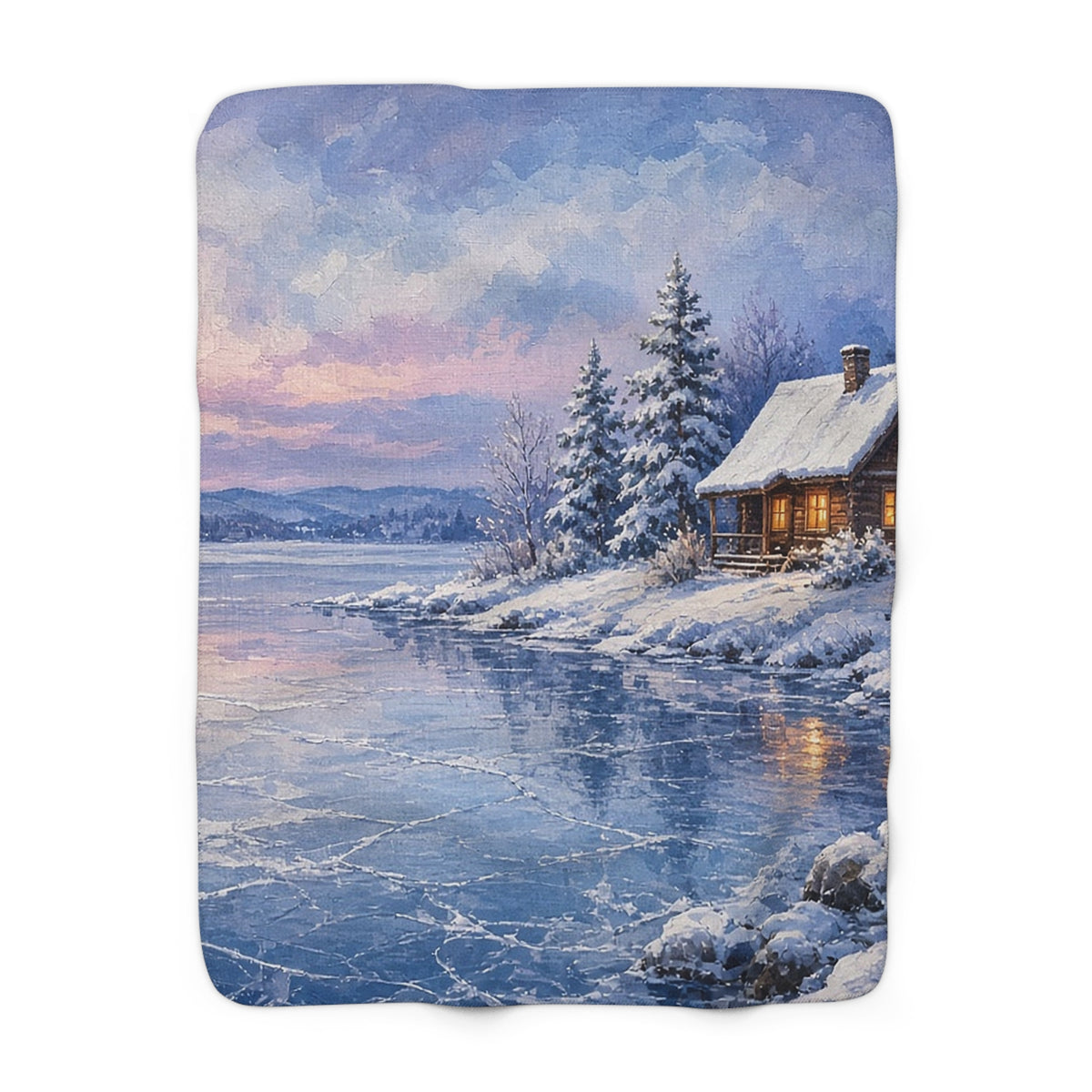 Ice Lake Cabin Sherpa Throw